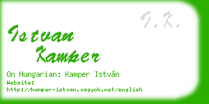 istvan kamper business card